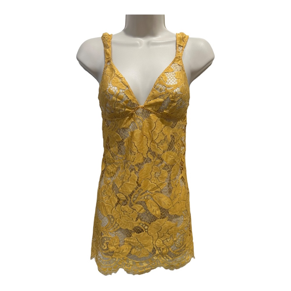 ⭐️FOREVER 21 - LACE SLIP DRESS - MUSTARD YELLOW - NWOT- SIZE M ⭐️